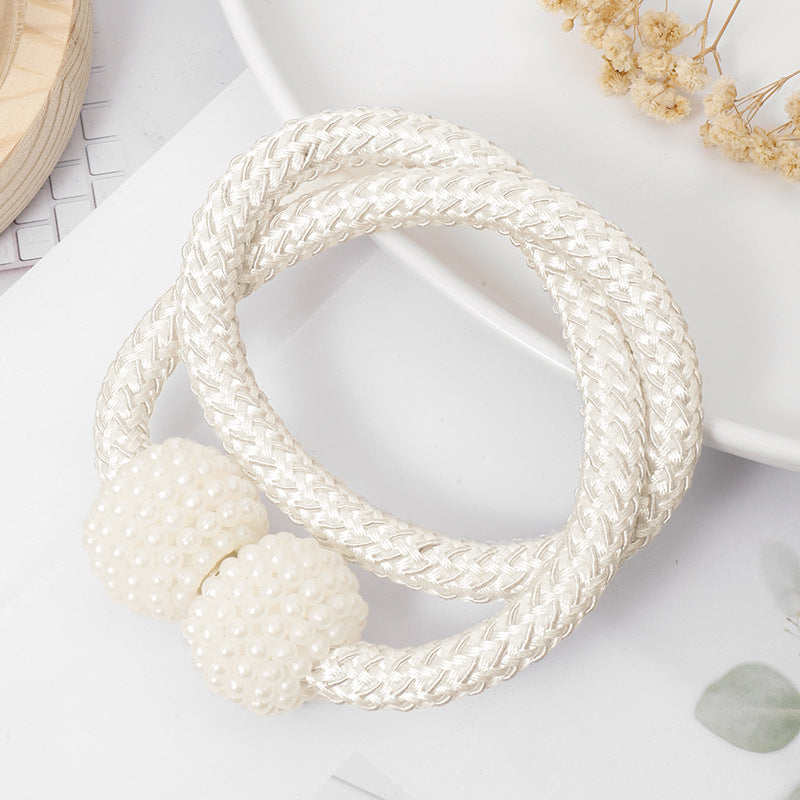 2pcs magnetic curtain tiebacks, a pair set, French-style mutual attraction premium gathering ropes, no drilling required.