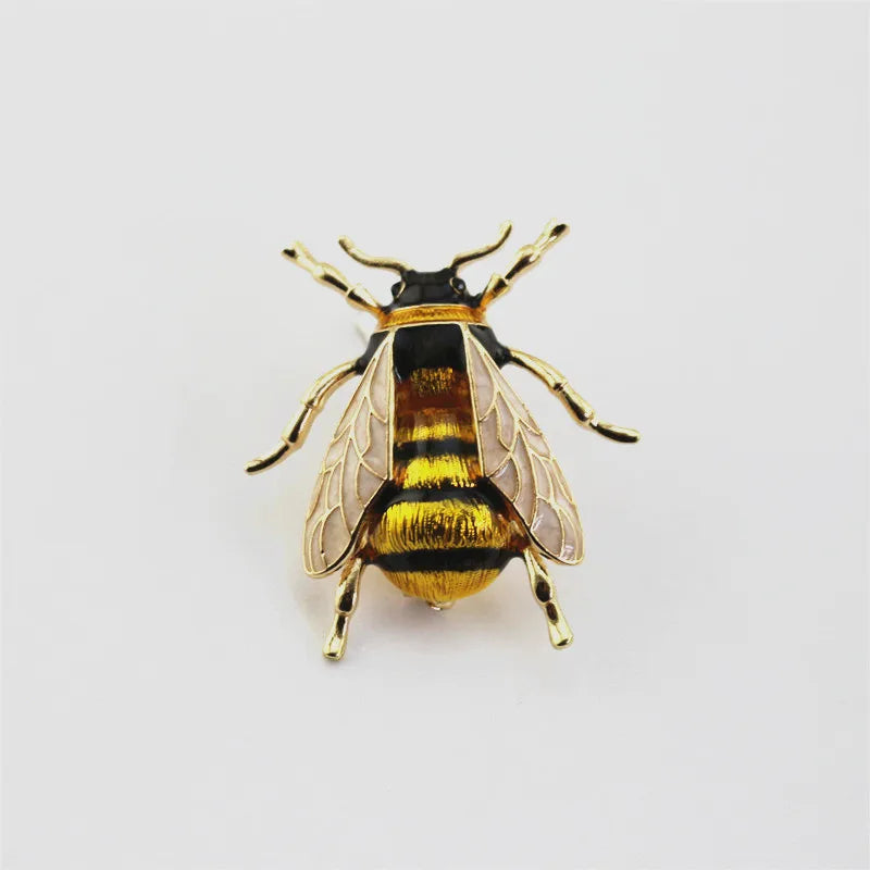 Enamel Bumblebee Brooches Women Alloy Yellow Bee Insect Brooch holiday Gift Broche Banquet Pins