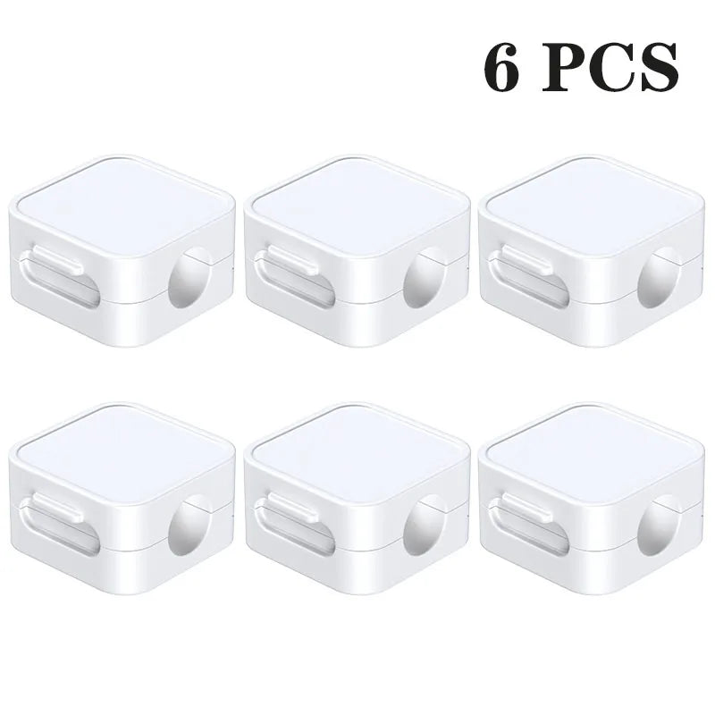 Rocoren Magnetic Cable Organizer Smooth Adjustable Cord Holder Magnet Desktop Cable Management Wire Protector Cable Clips Set