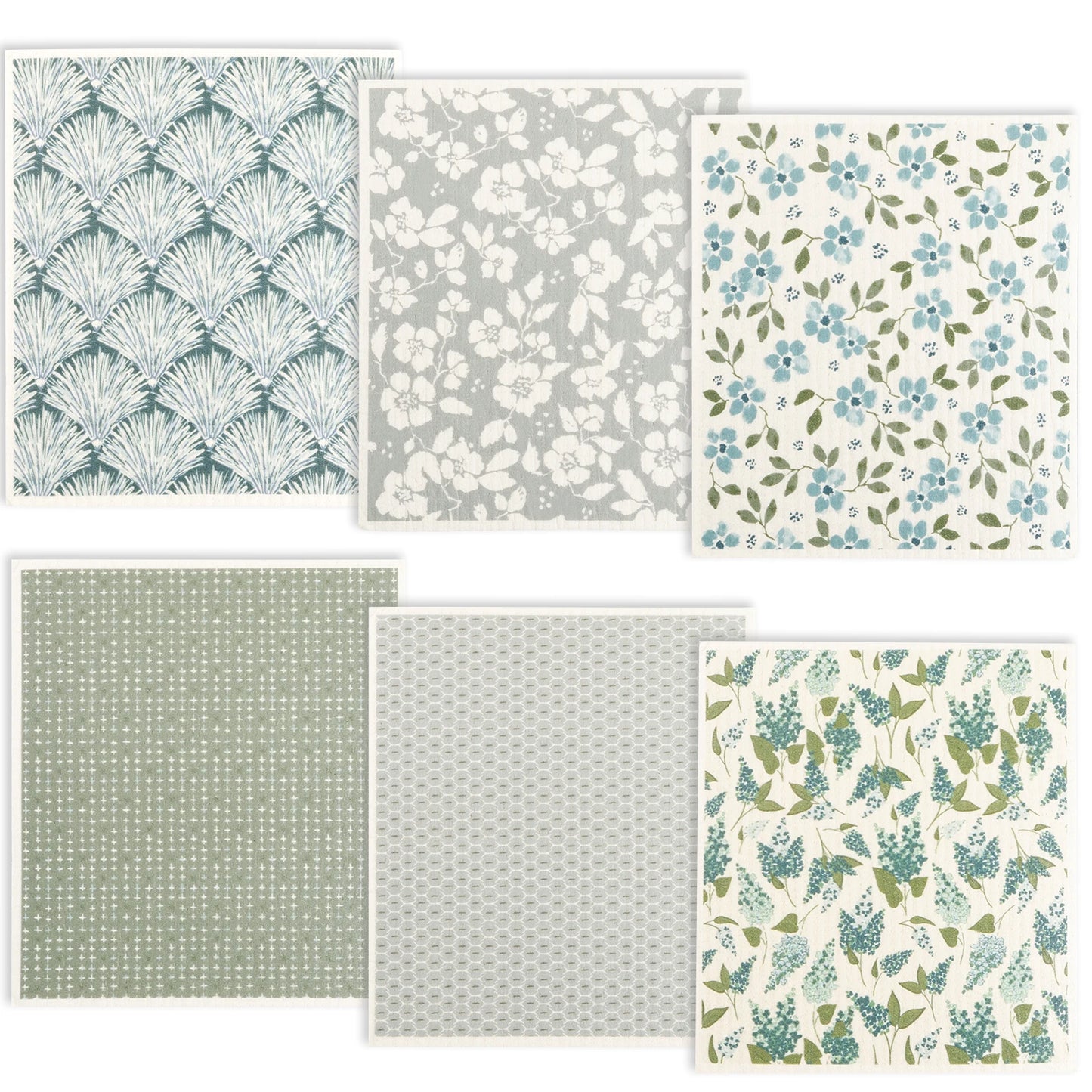 6/12Pcs Swedish Dishcloths Reusable Kitchen Dish Towels Absorbent Dish Rags Biodegradable Soft Cellulose Sponge Washing Cloths