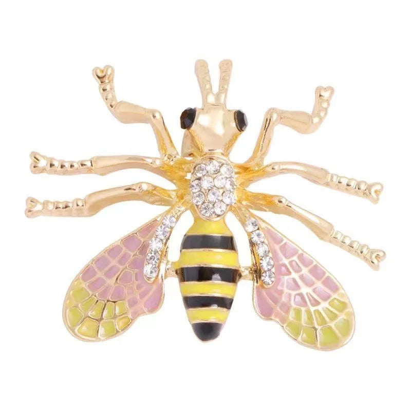 Baroque Luxury Beautiful Bee Insect Design Brooch for Men and Women, Jewelry Accessories, Wedding Holiday Party Gift