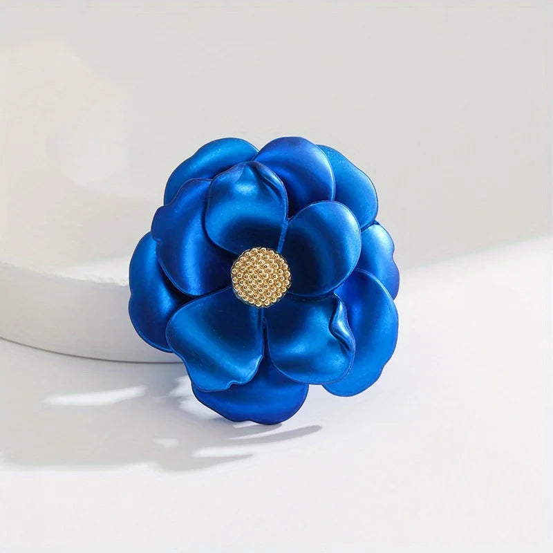 New Creative Class Women Men Flower Solid Color Brooch Badges Fashion Elegant Lady Enamel Floral Pin