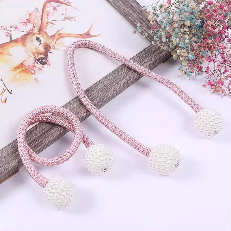 Curtain magnet buckle without punching creative versatile rope ties decoration modern simple straps 2pcs