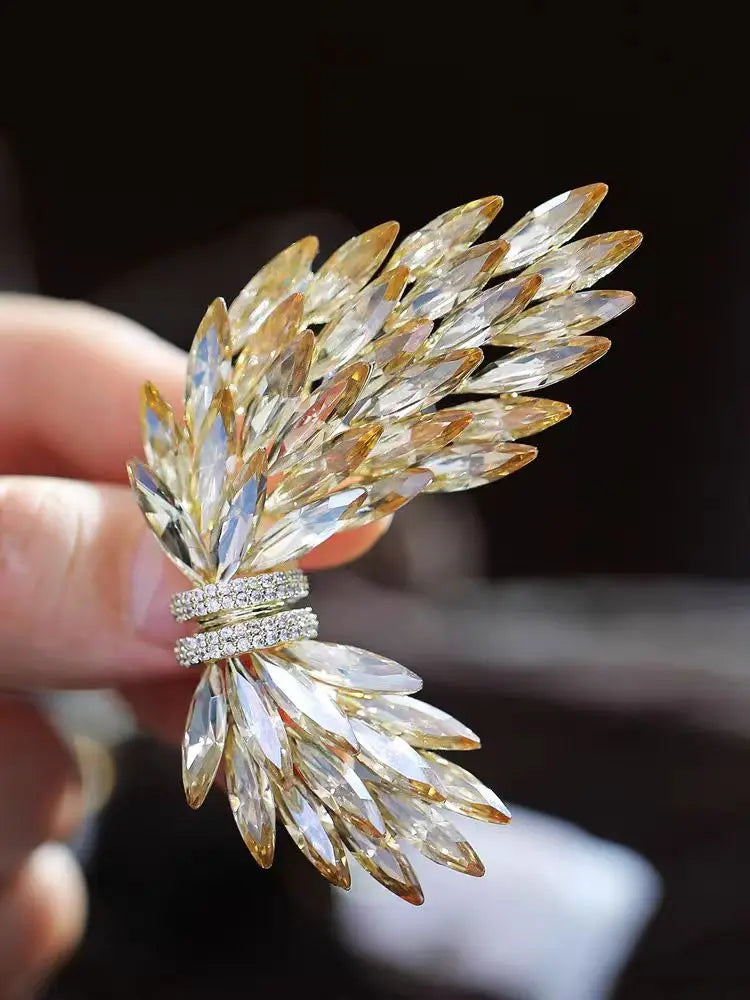 Luxury Wings Fashion Brooch Pins For Women Creative New Handmade Shinning Rhinestones Brooches