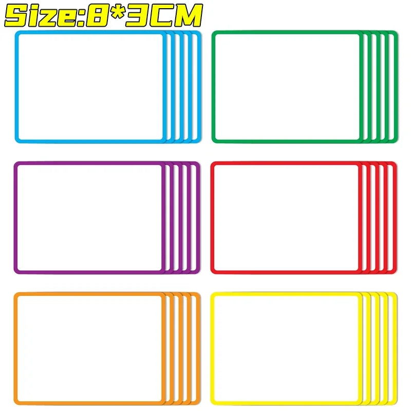 Magnetic Label Stickers Reusable Dry Erase Shelf Tag Stickers DIY Identification Classify Stickers for Stationery Office Storage