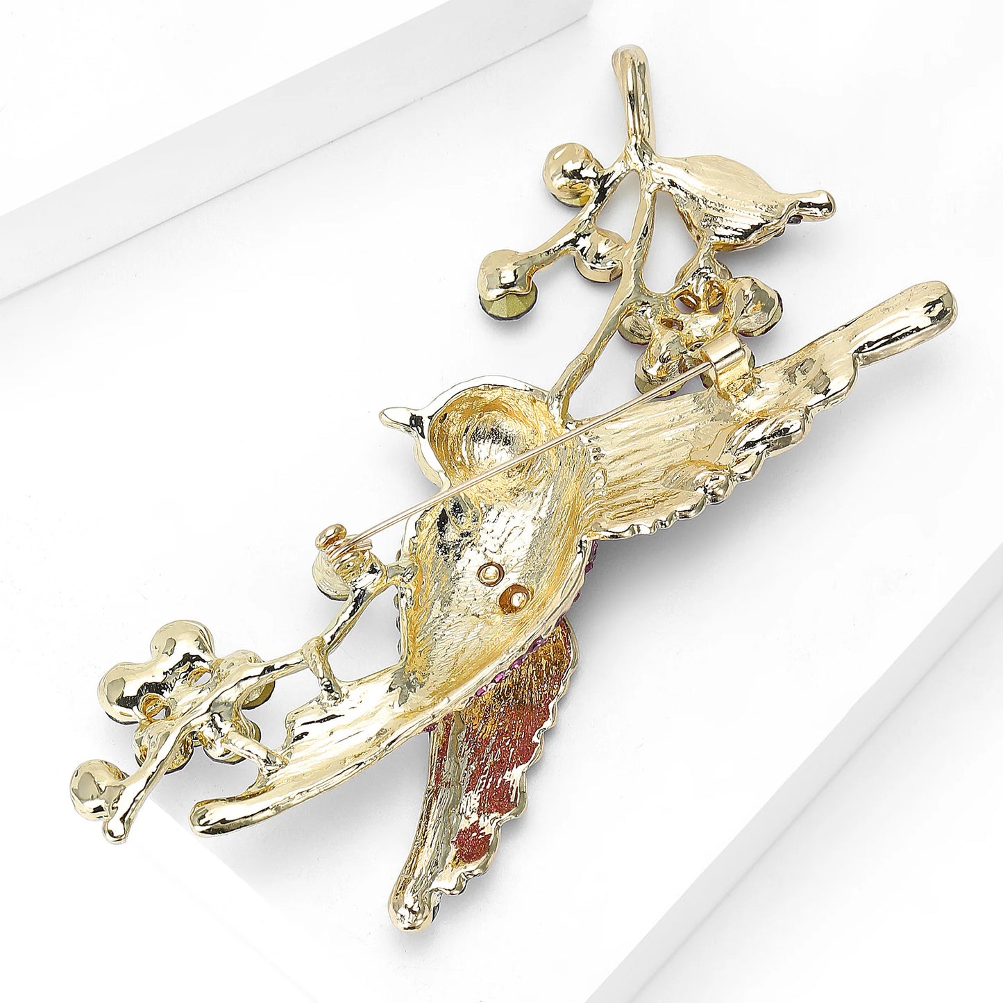 Beaut&Berry Trendy Rhinestone Bird Brooches for Women Unisex Animal Pins Casual Party Jewelry Accessories Gifts Decoration
