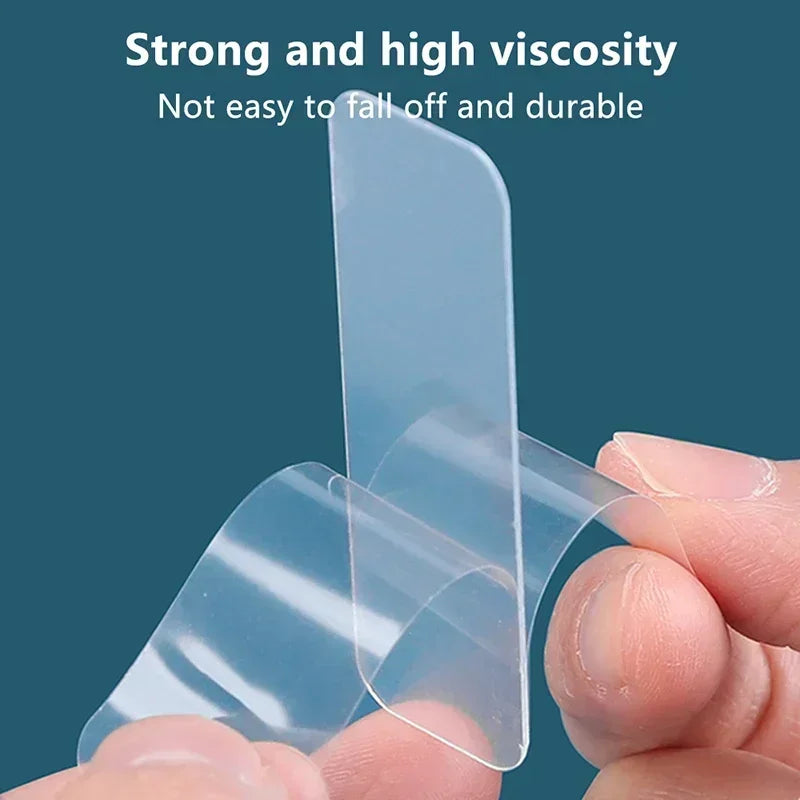 10pcs Double Sided Adhesive Tape Nano Reusable Super Strong Transparent Wall Stickers WaterProof Widely Used Wall Mount Sticker