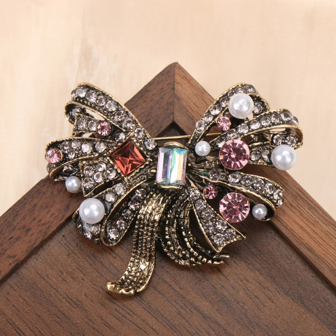 Baroque-Style Luxury Bow Brooch for Men and Women, Jewelry and Fashion Accessories, Perfect for Holidays and Parties