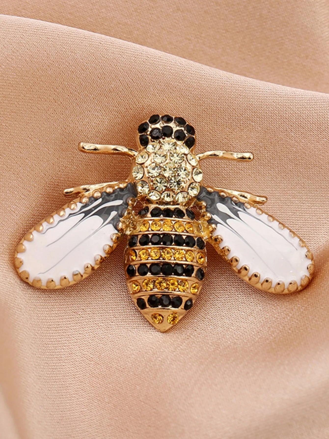 1 piece of women's European and American trendy little bee pearl brooch for fashionable dressing, banquet, party, holiday gift