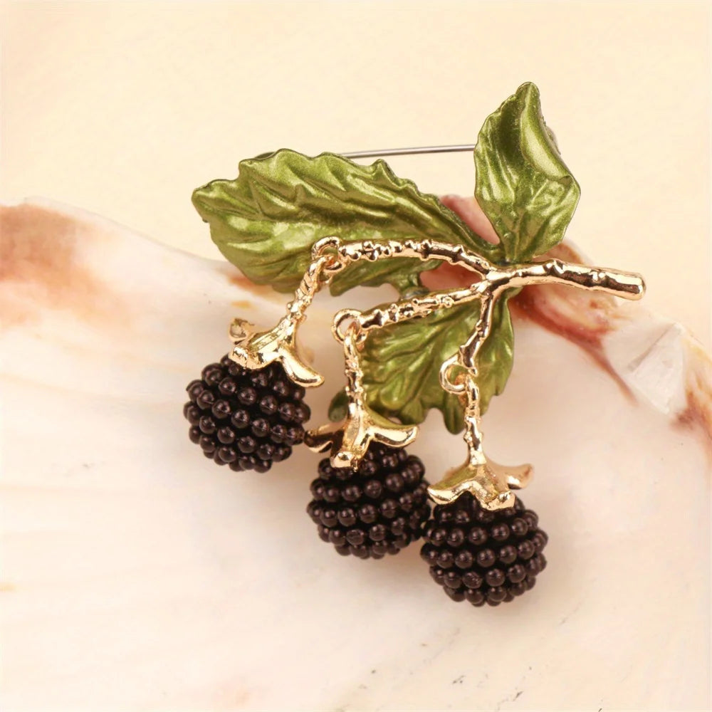 Luxury Beautiful Fruit Berry Mulberry Design Men's Women's Brooch Pins,Jewelry Accessories, Wedding Holiday Party Favors