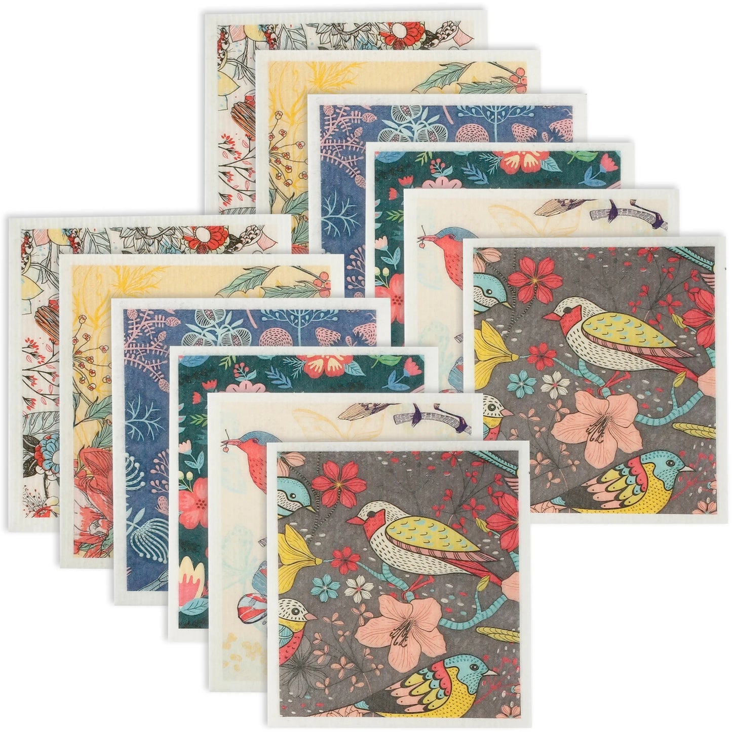 6/8/12Pcs Kitchen Dish Towels Reusable Swedish Dishcloths Absorbent Dish Rags Washable Dish Rags for Washing Dishes Cleaning