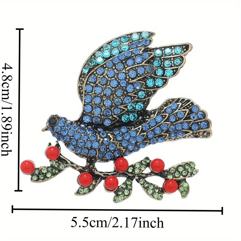 Baroque Luxury Beautiful Peace Dove Bird Design Men Women Brooch Pin,Jewelry Accessories, WeddingHolidayPartyCoupleSurprise Gift