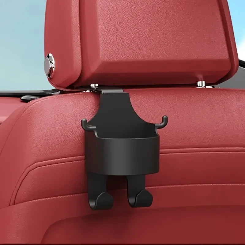 1/2Multifunctional car storage rack with hooks、Cup holder and storage box - Durable and sturdyPPMaterial,Suitable for seat back