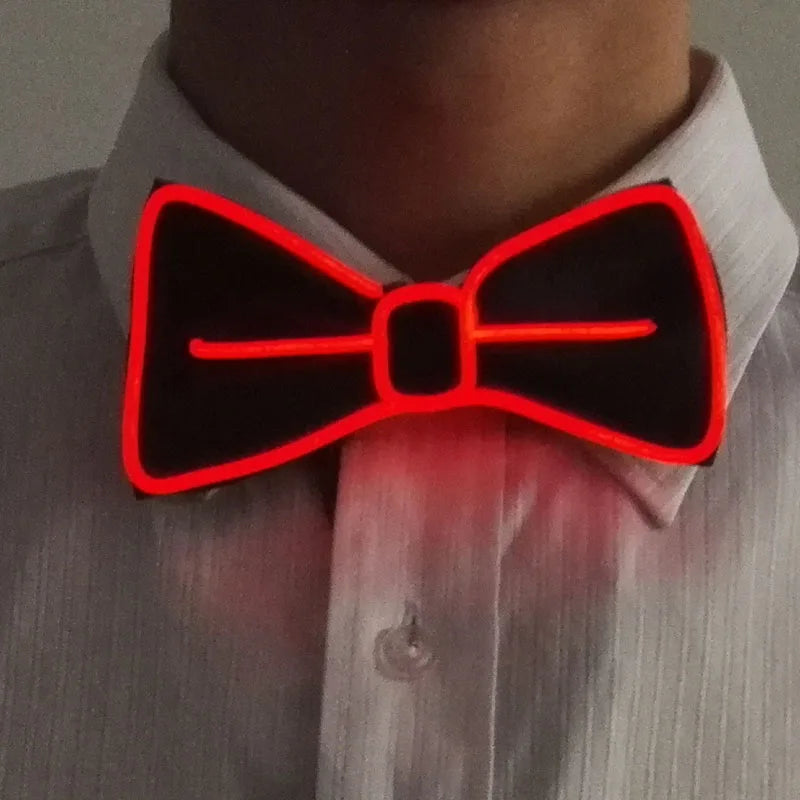 glowing Men's LED suspenders and luminous Bow Tie Adjustable Elastic Flashing Led Clothing for nightclub Party supplies