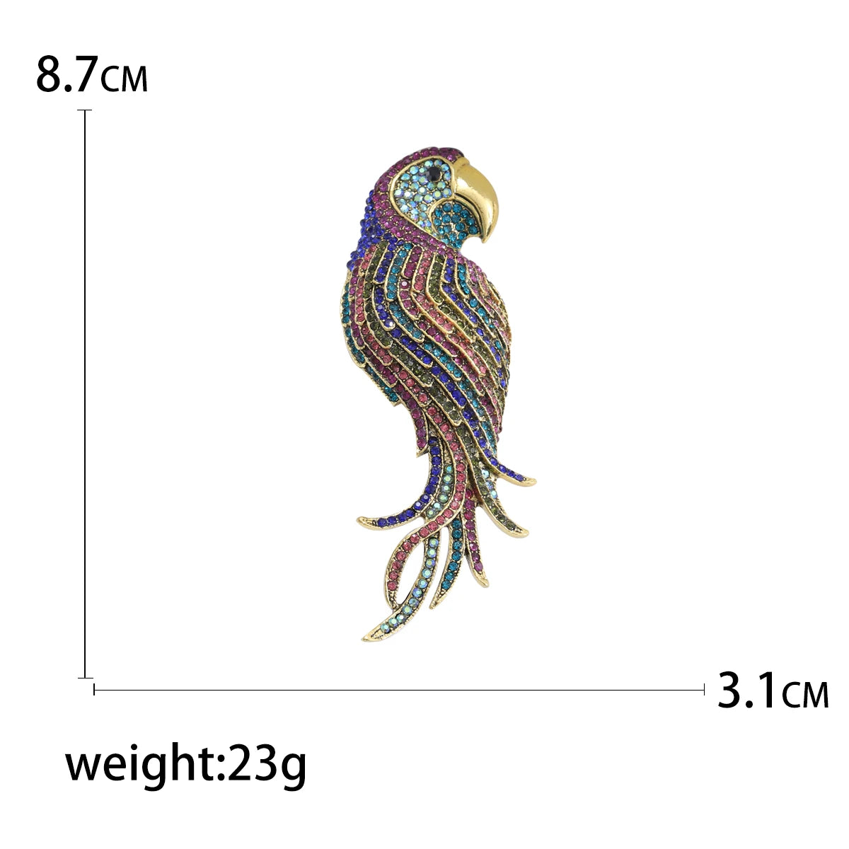 Popular Rhinestone Birds Brooches for Women Unisex Cute Enamel Animal Pins Banquet Party Backpack Gifts Jewelry Accessories