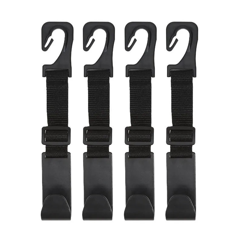 4Pcs Car Hook For Car Rear Seat Back Hooks Headrest Hanger Clip Universal Adjustable Holder Storage Car Interior Accessories