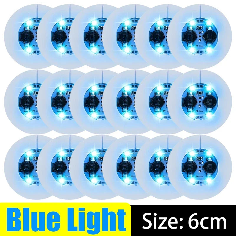 50/1x LED Coaster Sticker Luminous Drinking Glass Cup Pads Lamp Colorful Glowing Wine Bottle Mats Cushion Bars Party Decor Light