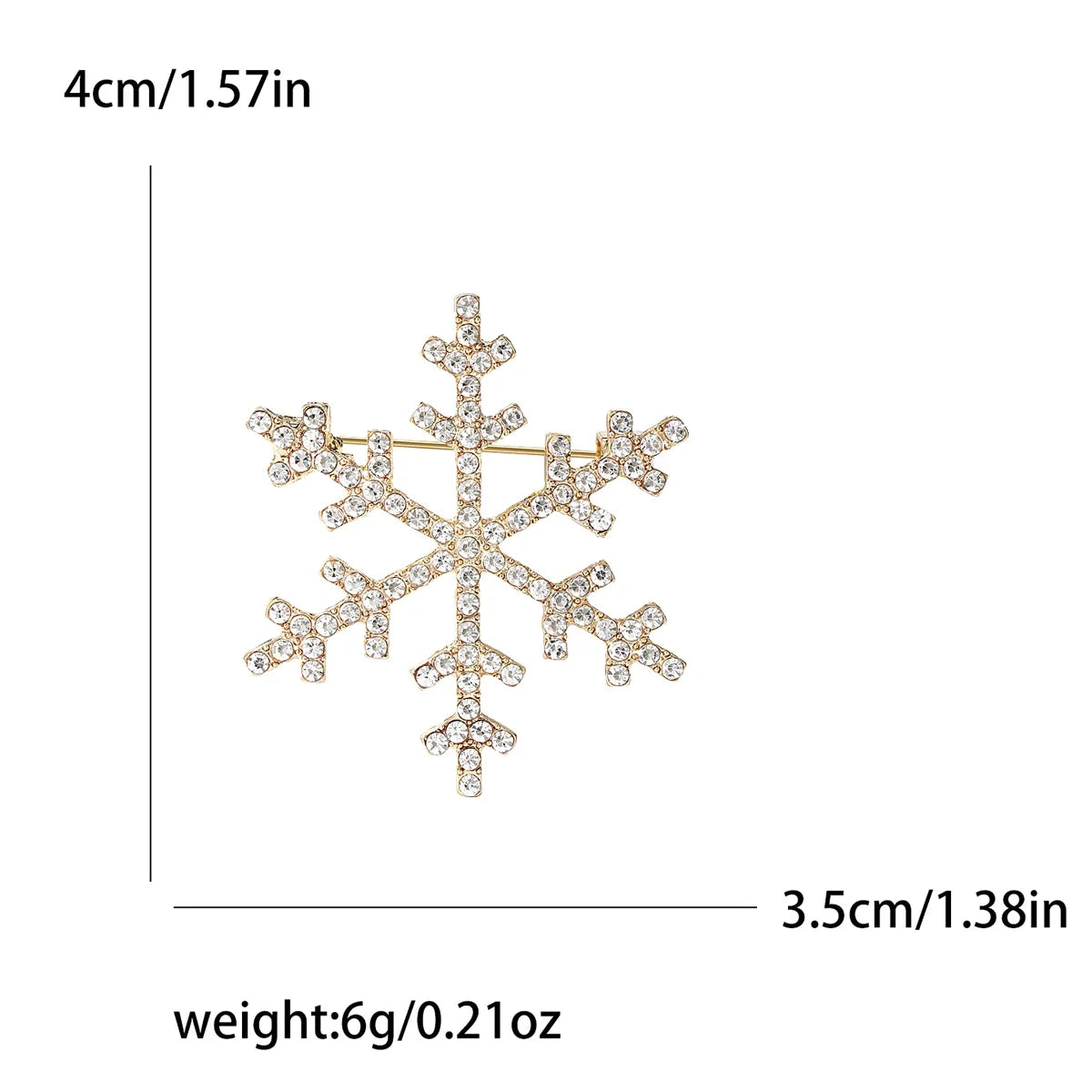 Christmas Rhinestone Snowflake Brooch for Women Unisex Pearl Ice Crystal Pin Event Party Backpack Decoration Clothes Accessories