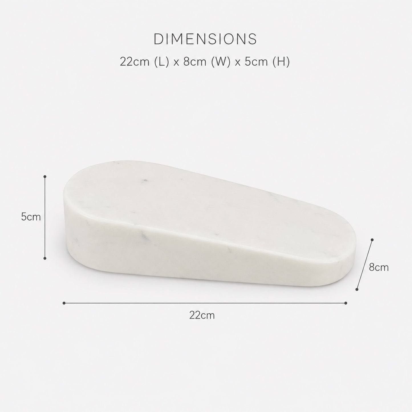 White Marble Door Wedge Stop