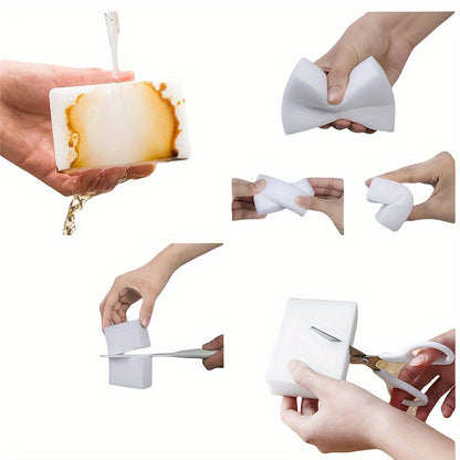 5pcs,  Sponge, Melamine Foam Sponge, Household Cleaning Sponge, Dish Sponge, Kitchen Cleaning Sponge,  Wash Sponge, for Sink, Oven, Stove, Pan, Bathroom, Shower, Tile, Wall, Shoes, Cleaning Supplies, Cleaning Tools