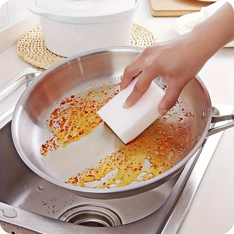5pcs,  Sponge, Melamine Foam Sponge, Household Cleaning Sponge, Dish Sponge, Kitchen Cleaning Sponge,  Wash Sponge, for Sink, Oven, Stove, Pan, Bathroom, Shower, Tile, Wall, Shoes, Cleaning Supplies, Cleaning Tools