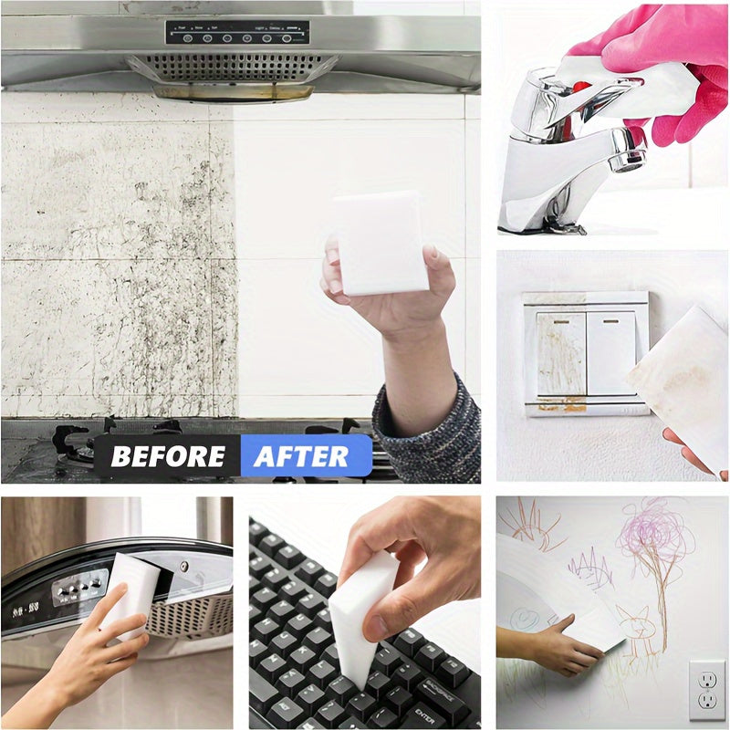 5pcs,  Sponge, Melamine Foam Sponge, Household Cleaning Sponge, Dish Sponge, Kitchen Cleaning Sponge,  Wash Sponge, for Sink, Oven, Stove, Pan, Bathroom, Shower, Tile, Wall, Shoes, Cleaning Supplies, Cleaning Tools