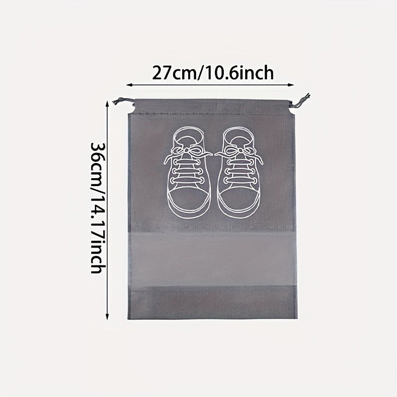 3pcs x Sturdy Shoe Bags - a Compact Travel Organizer That Is Breathable, Dust-Resistant, And Offers Portable Shoe Protection.
