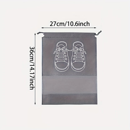 3pcs x Sturdy Shoe Bags - a Compact Travel Organizer That Is Breathable, Dust-Resistant, And Offers Portable Shoe Protection.