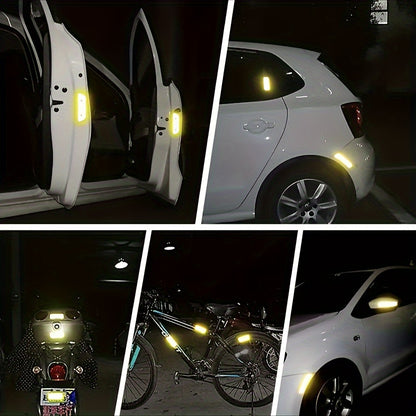 5pcs , Creative Waterproof Reflective Adhesive Tape Stickers, Make Your Travel Safer, Suitable For: Cars, Motorcycles, Bicycles, Trolleys, Camper, Backpacks, Shoes, Pets, to Enhance Safety Equipment, You Deserve to Have