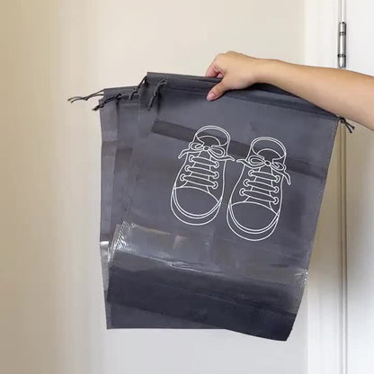3pcs x Sturdy Shoe Bags - a Compact Travel Organizer That Is Breathable, Dust-Resistant, And Offers Portable Shoe Protection.
