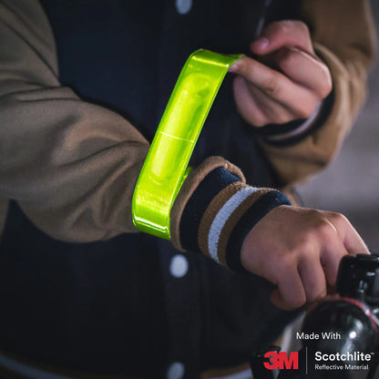 Salzmann High Visibility Reflective Slap Wrap – Safety Armband for Night Running, Cycling, Walking - Made with 3M Scotchlite