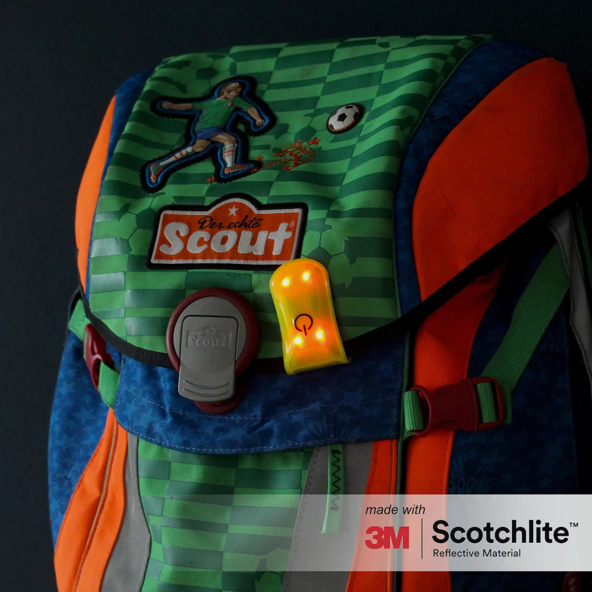 Salzmann Magnetic LED Clip, Reflective and practical Clip-On, Made with 3M Scotchlite
