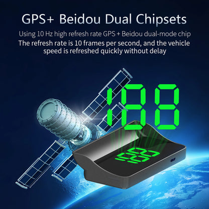 V9 car high-definition display KMH digital HUD windshield projection suitable for all automotive electronic components