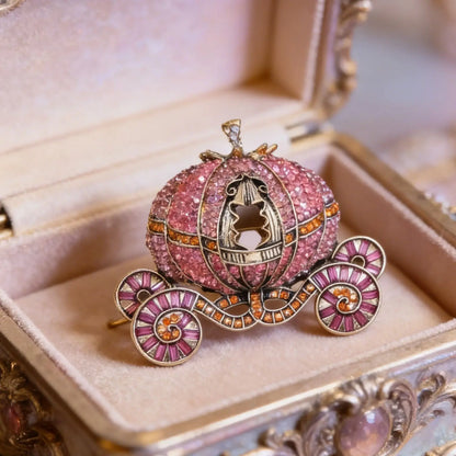 Retro Heavy Industry Pumpkin Car Brooch Women's Fashion Winter Coat Pin Flower Gift