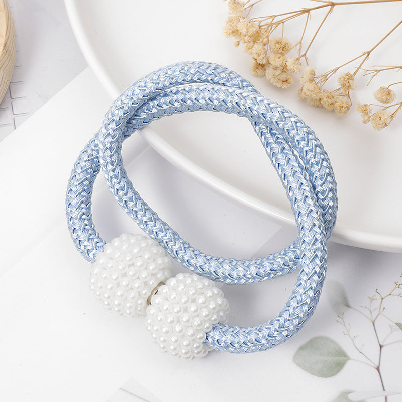 2pcs magnetic curtain tiebacks, a pair set, French-style mutual attraction premium gathering ropes, no drilling required.