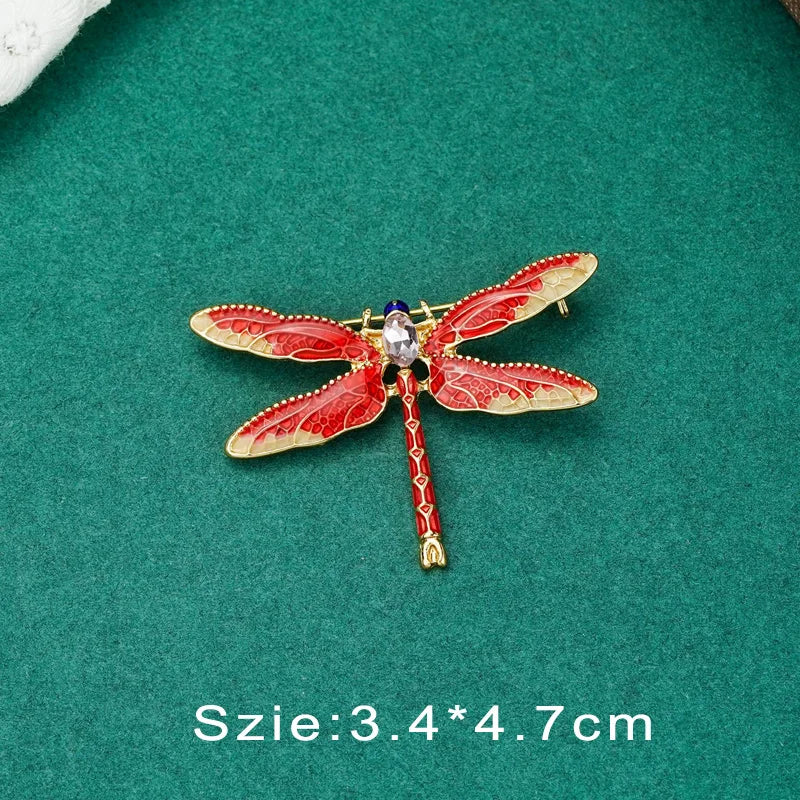 Vintage Palace Plant Flower Baroque Brooch Red Enamel Pearl Brooch Pin Woman Girl Party Accessories