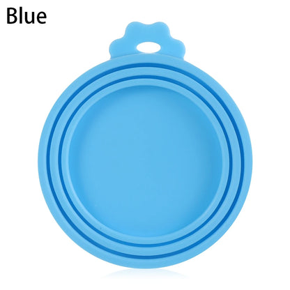 3 In 1 Reusable Food Storage Keep Fresh Tin Cover Cans Cap Pet Can Box Cover Silicone Can Lid Hot Kitchen Supply Mould Proof Hot