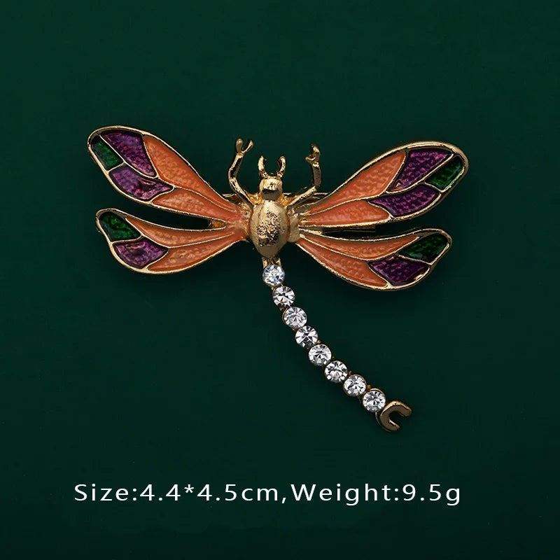Creative Enamel Female Suit Bird Dragonfly Animal Pin Brooch Fashion Woman Girl Bag School Bag Brooches Accessories