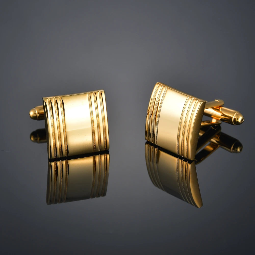 New Luxury Shirts Cuff Links for Mens Christmas Santa Claus Wedding Cufflinks Movie Magic/Gold Leaf/Crown Suit Button Jewelry
