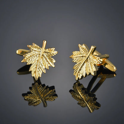 New Luxury Shirts Cuff Links for Mens Christmas Santa Claus Wedding Cufflinks Movie Magic/Gold Leaf/Crown Suit Button Jewelry