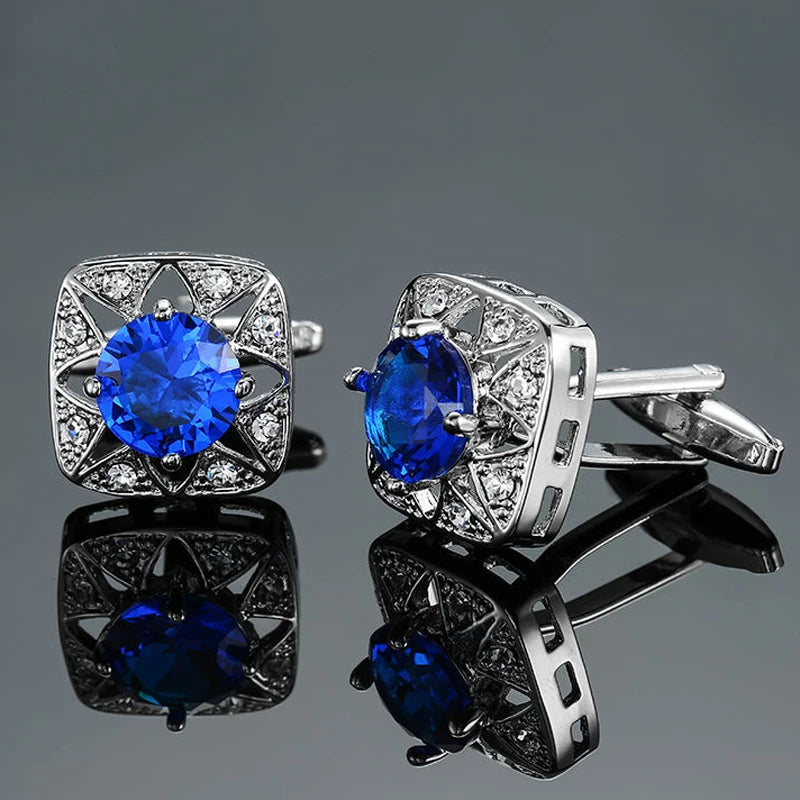 High end brand fashion men's mage shirt Cufflinks high quality crystal zircon Cufflinks wholesale / retail