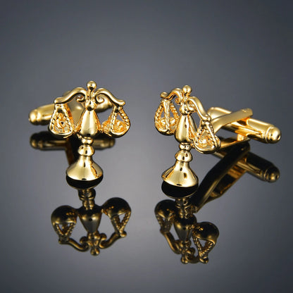 New Luxury Shirts Cuff Links for Mens Christmas Santa Claus Wedding Cufflinks Movie Magic/Gold Leaf/Crown Suit Button Jewelry