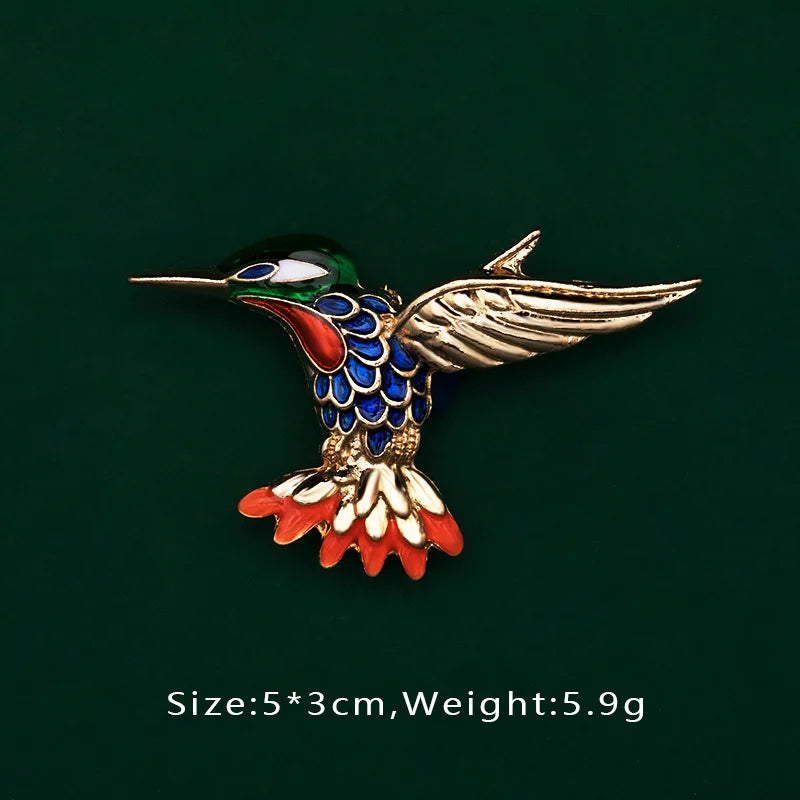 Creative Enamel Female Suit Bird Dragonfly Animal Pin Brooch Fashion Woman Girl Bag School Bag Brooches Accessories