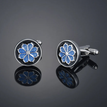 New Luxury Shirts Cuff Links for Mens Christmas Santa Claus Wedding Cufflinks Movie Magic/Gold Leaf/Crown Suit Button Jewelry