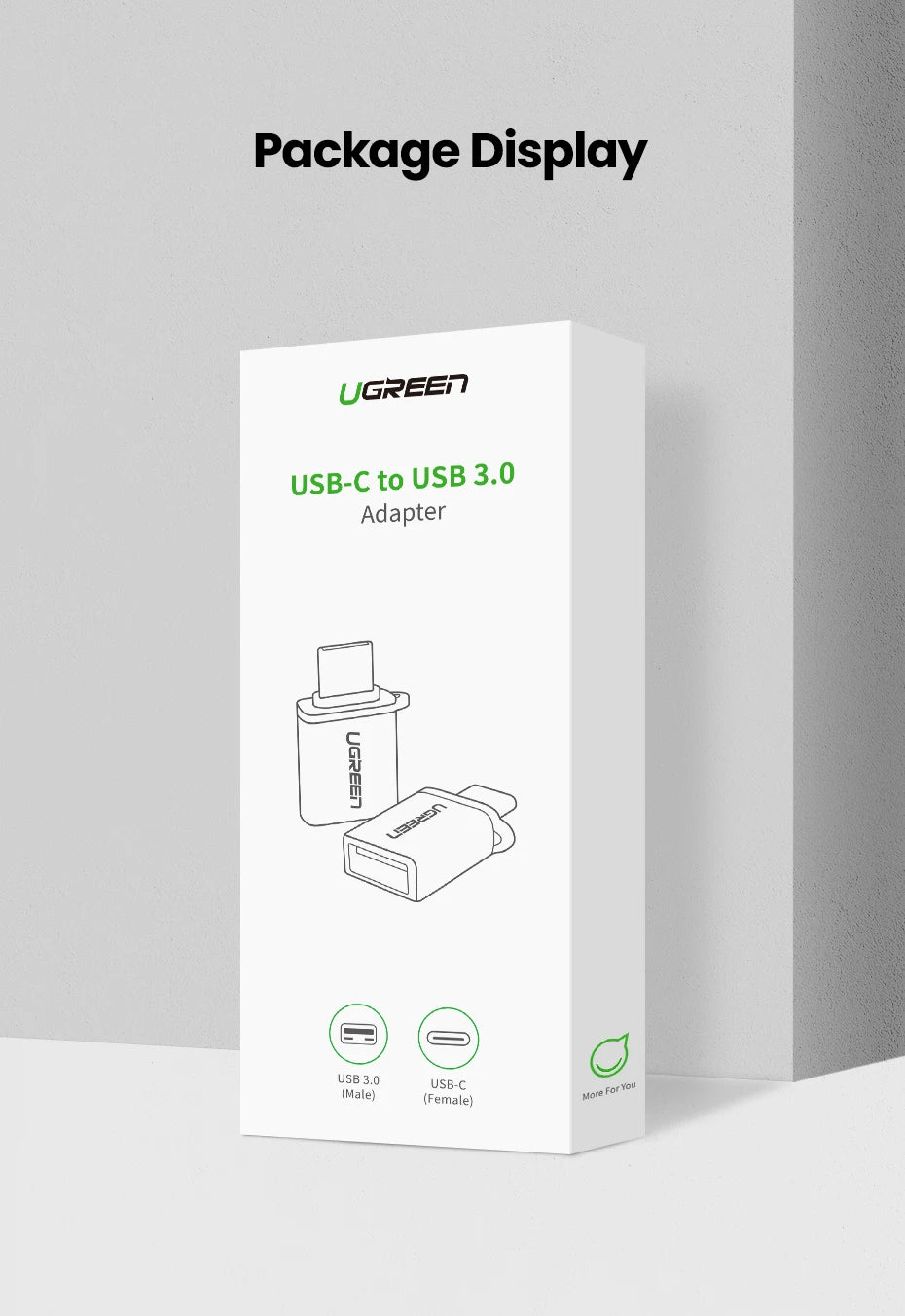 UGREEN USB C Adapter Type C to USB 3.0 Adapter Thunderbolt 3 Type-C Adapter OTG Cable For Macbook pro Air Samsung S10 S9 USB OTG
