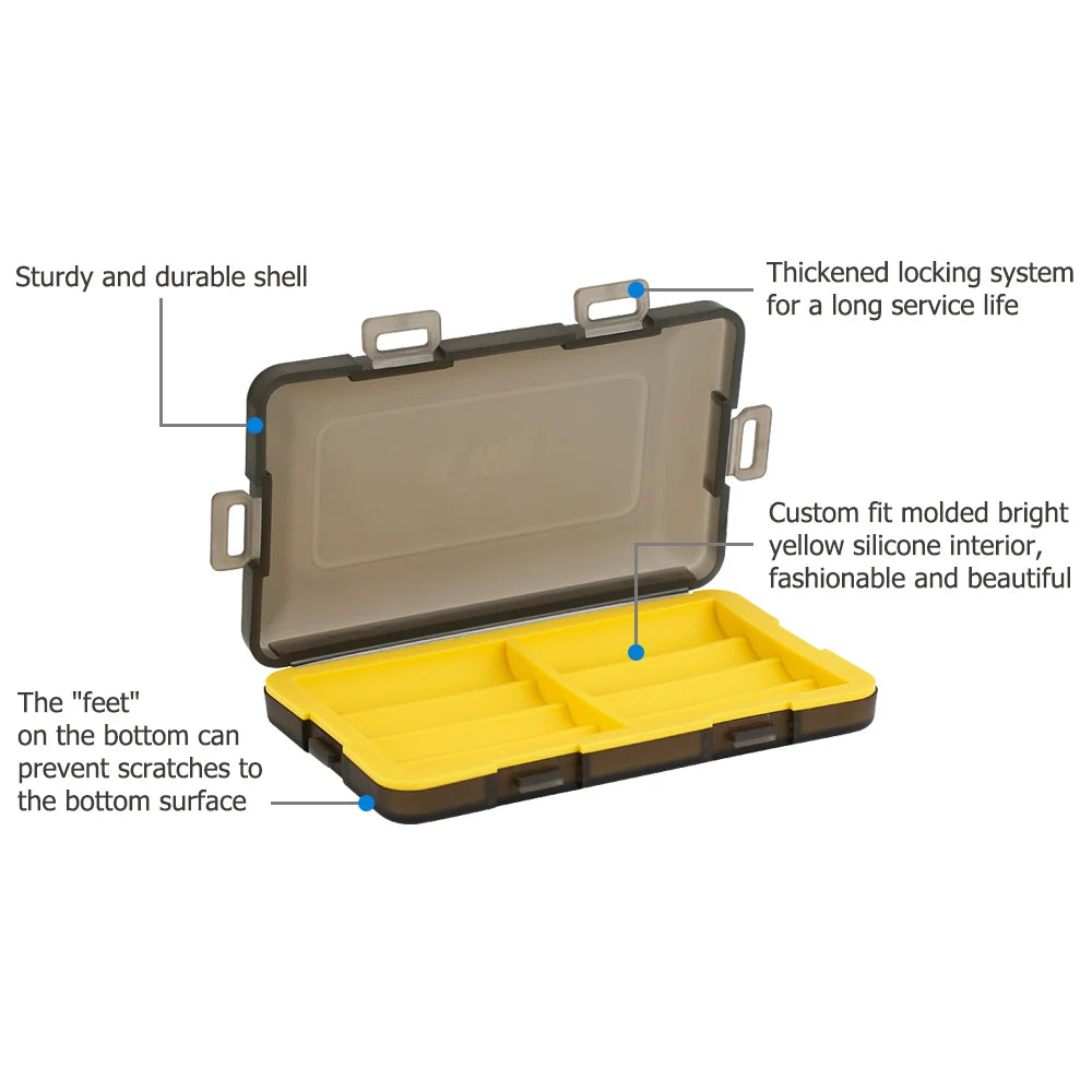 AA Battery Storage Case Holder Organizer Compact PC Battery Box for 8pcs AA or 14500 Batteries Water-Resistant and Easy to Carry