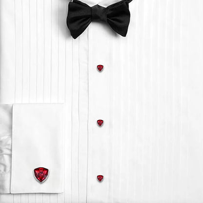 HAWSON Mens Cufflinks and Tuxedo Studs Set,luxury crystal cufflinks for Birthday Wedding Anniversary Jewelry or Accessories