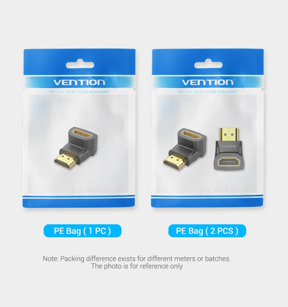 Vention HDMI Adapter 90 270 Degree Right Angle Male to Female Converter 4K HD Connector for HDTV PS4 Lptop TV Box HDMI Extender