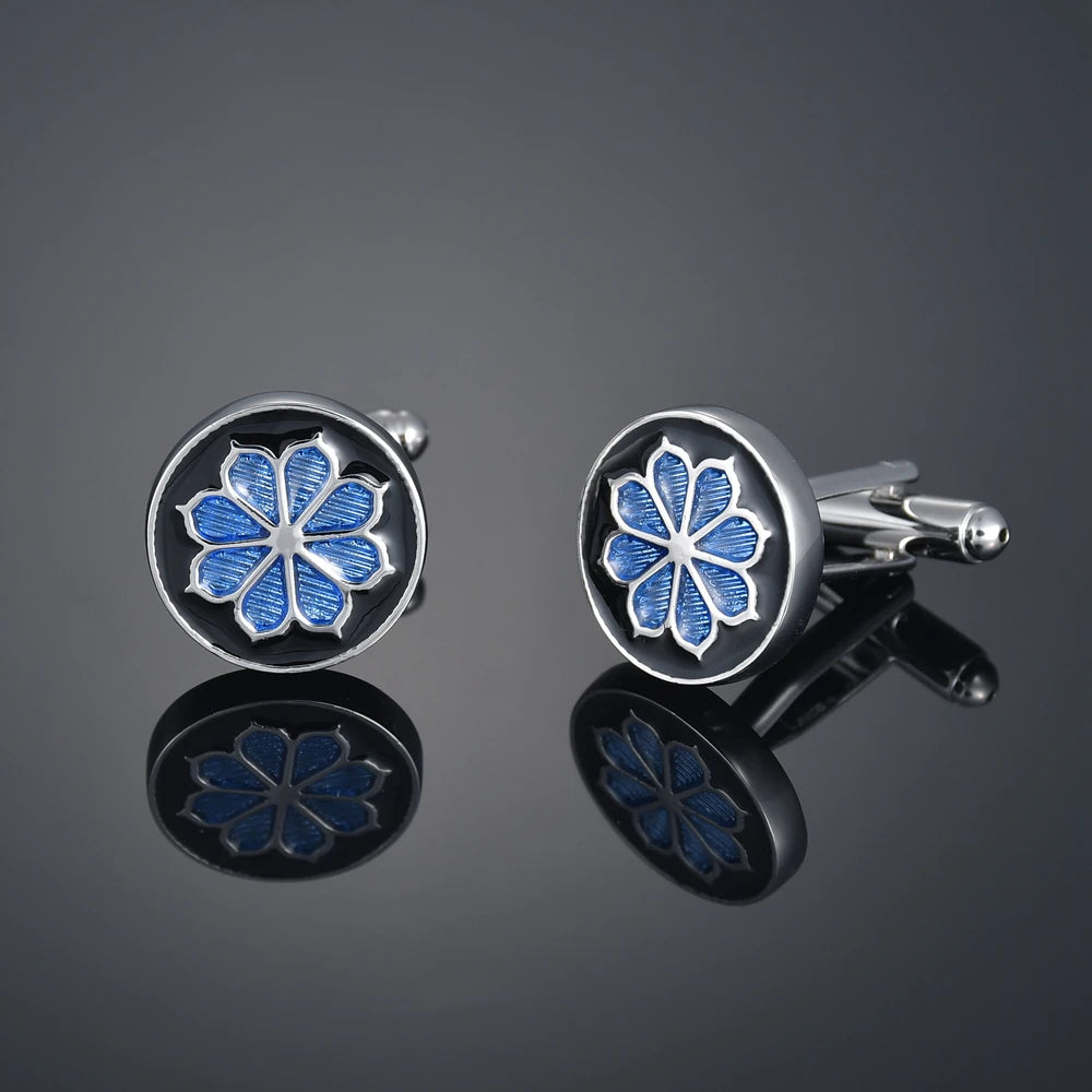 New Luxury Shirts Cuff Links for Mens Christmas Santa Claus Wedding Cufflinks Movie Magic/Gold Leaf/Crown Suit Button Jewelry