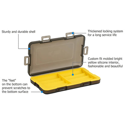 AA Battery Storage Case Holder Organizer Compact PC Battery Box for 8pcs AA or 14500 Batteries Water-Resistant and Easy to Carry